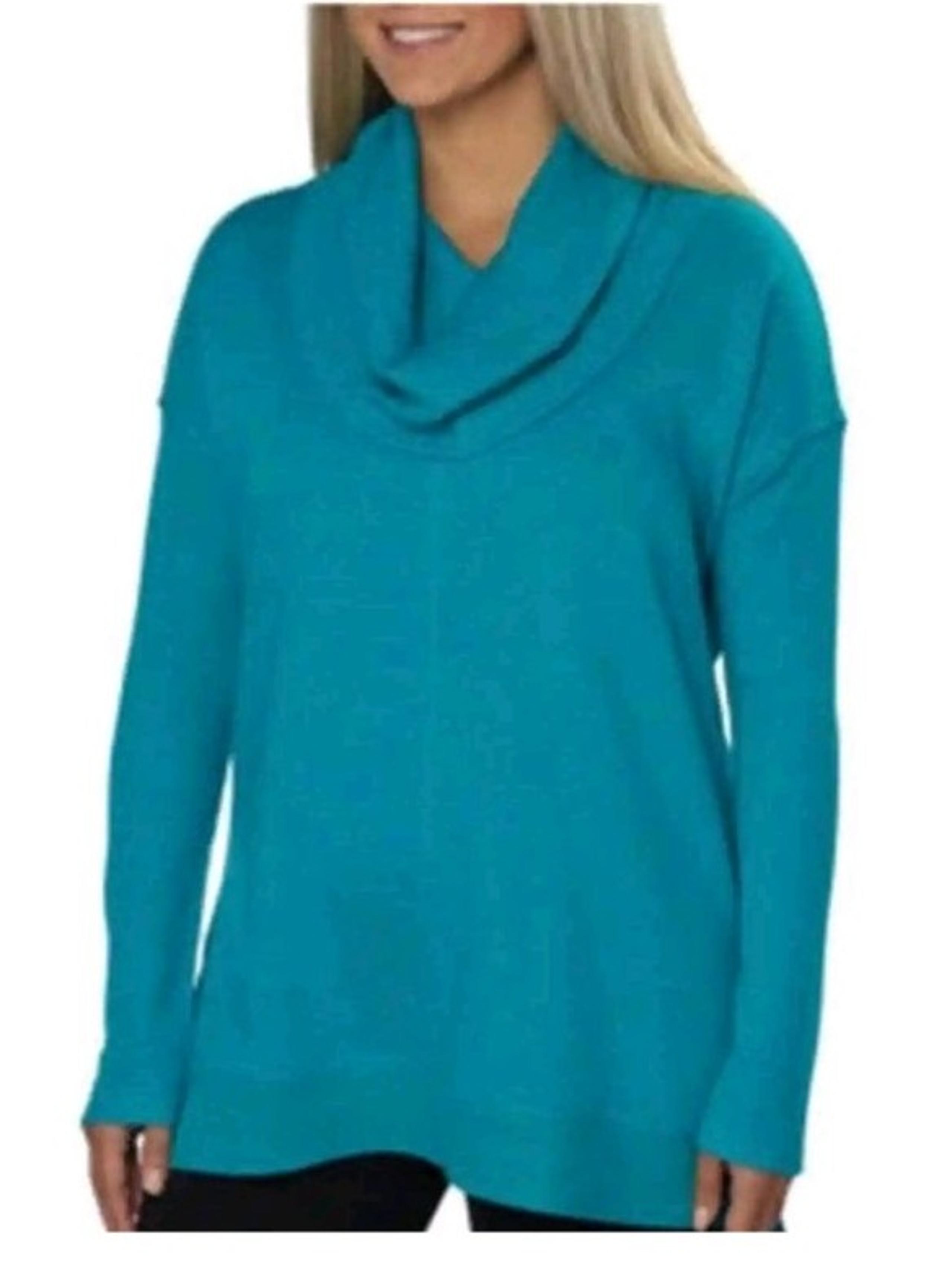 Marc New York Performance Turquoise Fleece Tunic Thermal/Sweatshirt Top