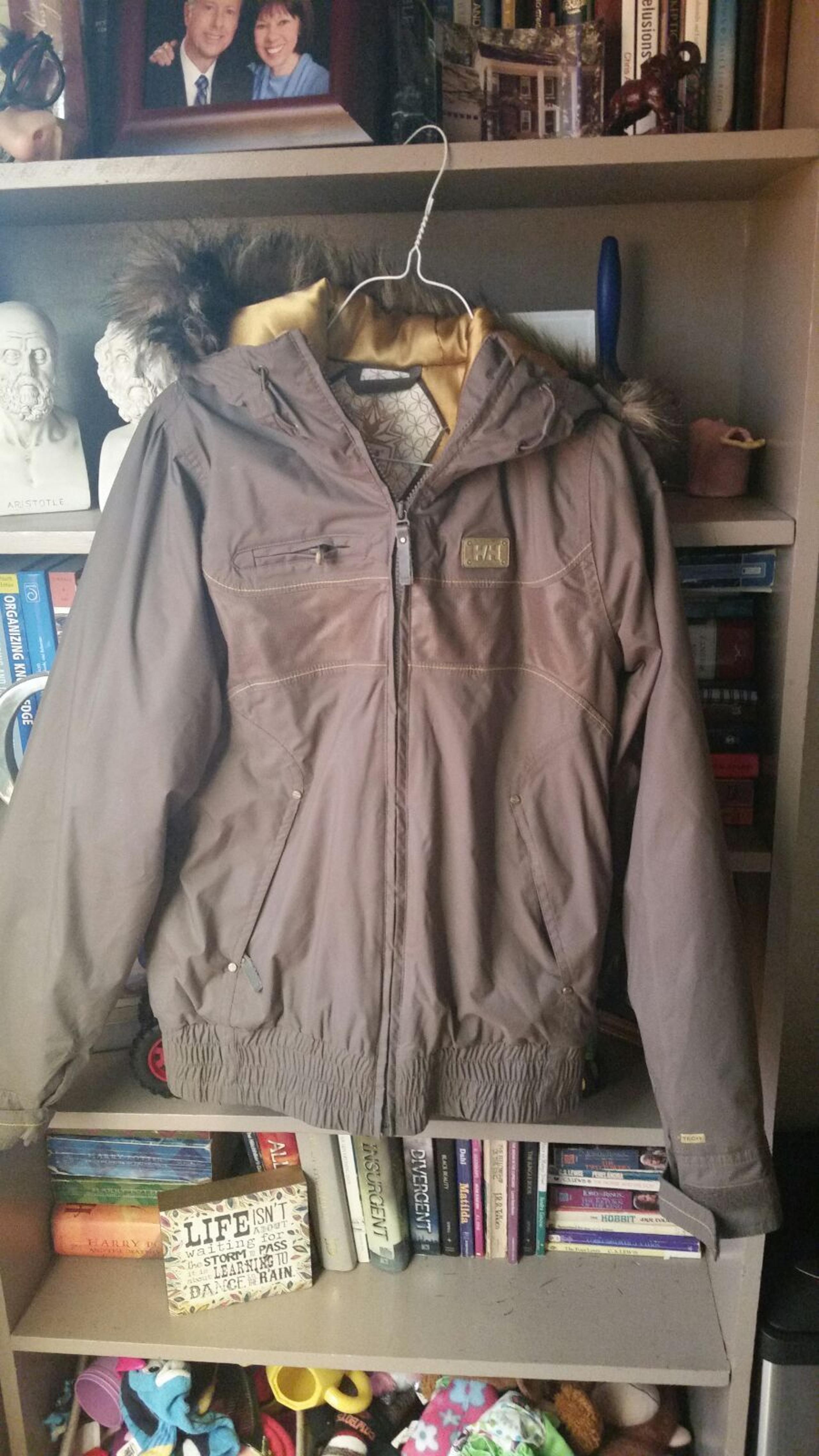 helly hansen fur hooded jacket.