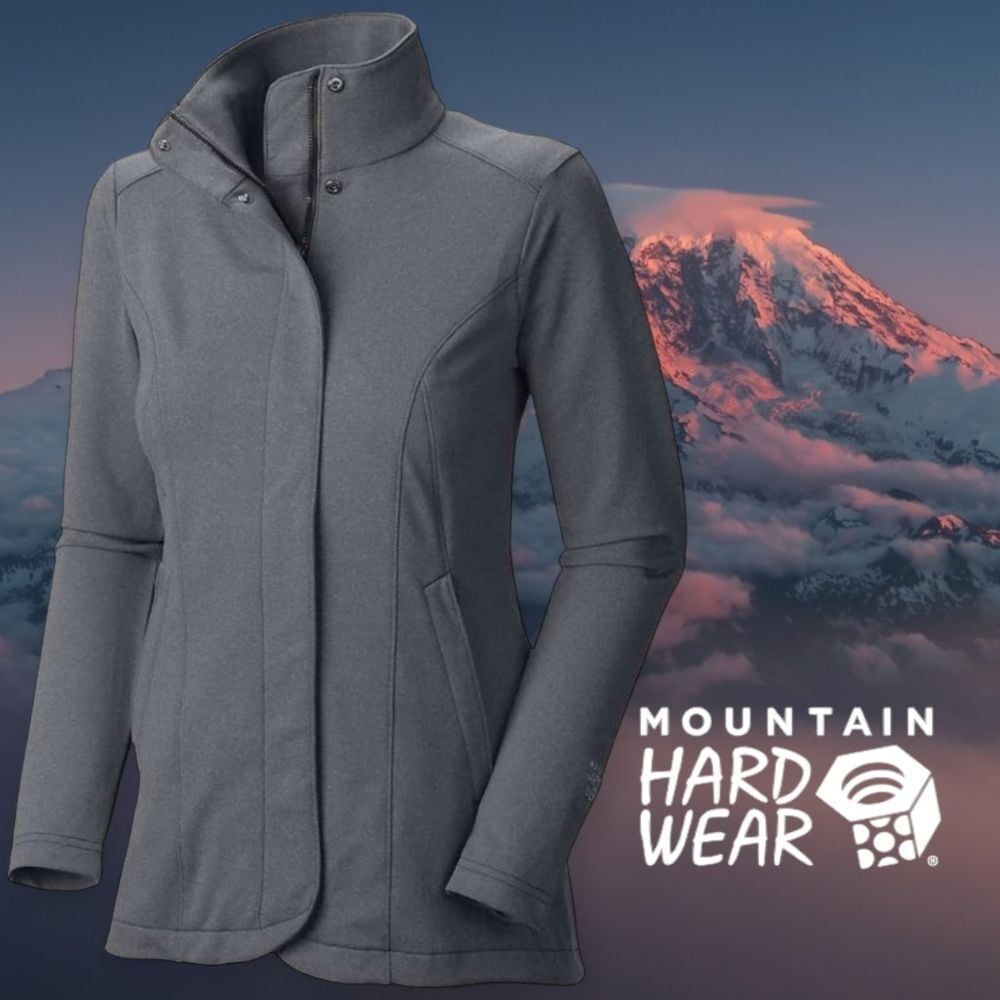 Mountain Hardware Onista Paneled Softshell Tech Jacket Dark Gray XS