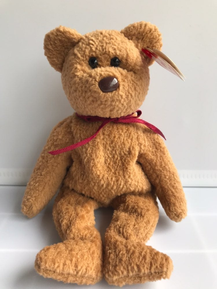 curly the bear beanie baby