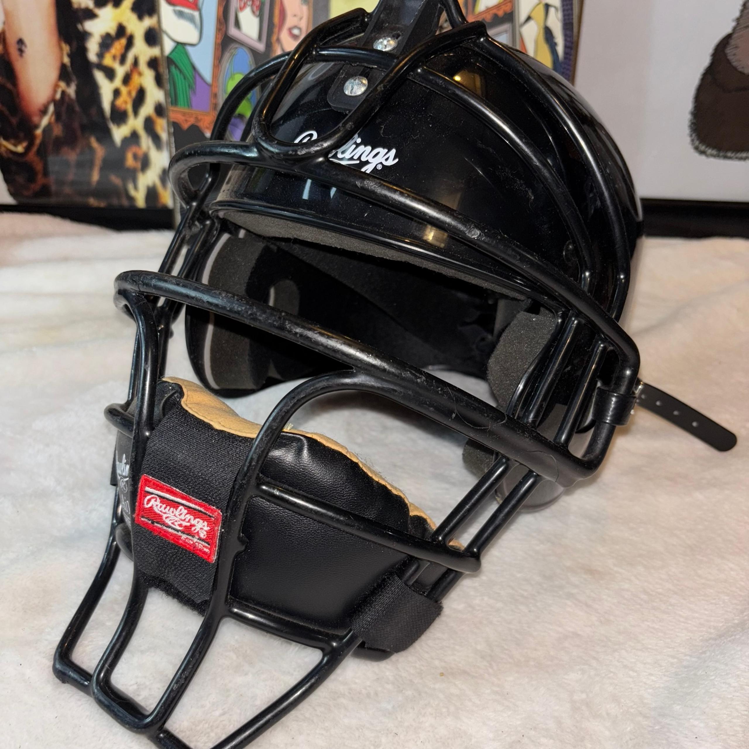 RAWLINGS Ai1OS Ai1 Catchers Baseball Helmet Black Size 6 1/2- 7 3/8”