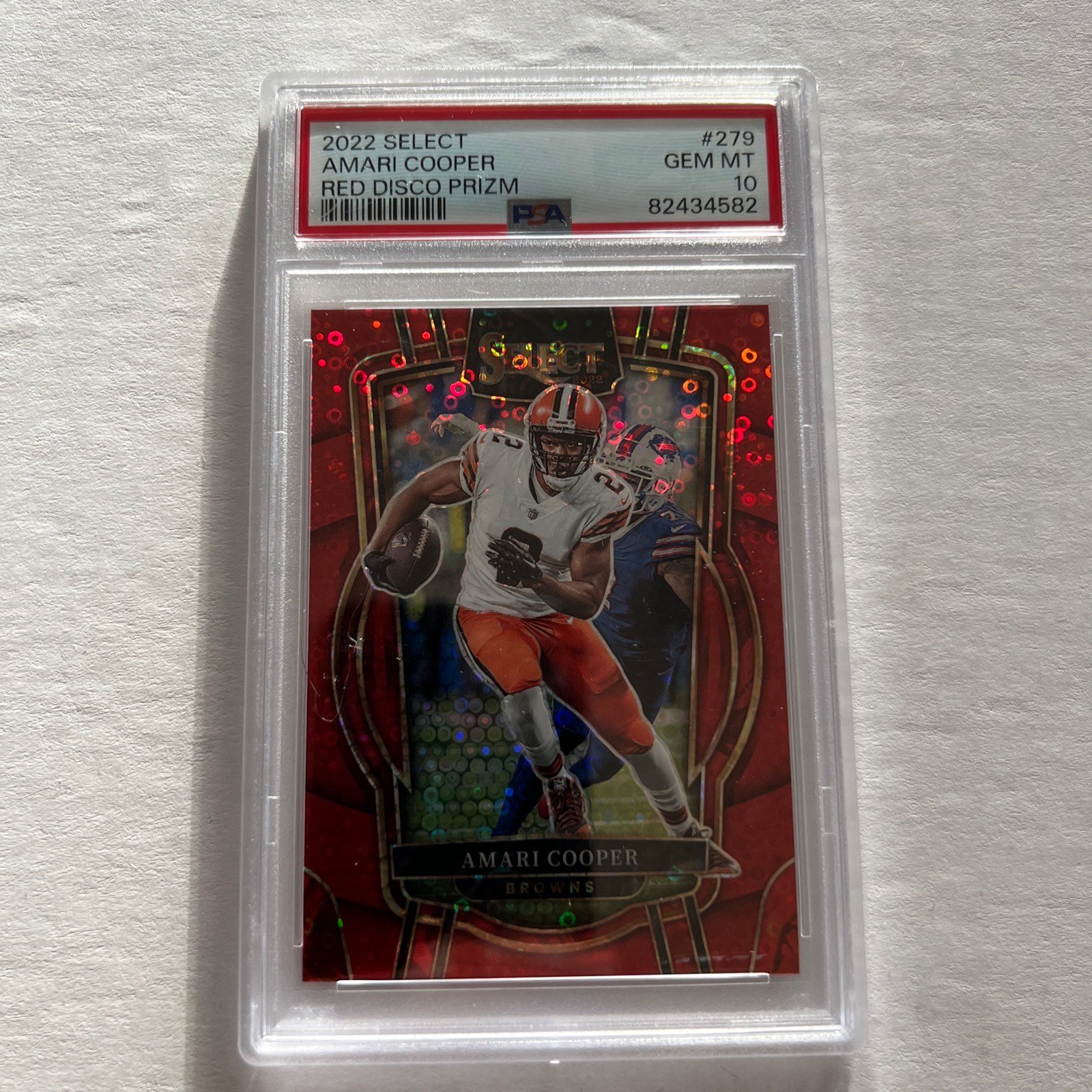 2022 Select club  Level Red Disco Amari Cooper 30/49 PSA 10 Browns
