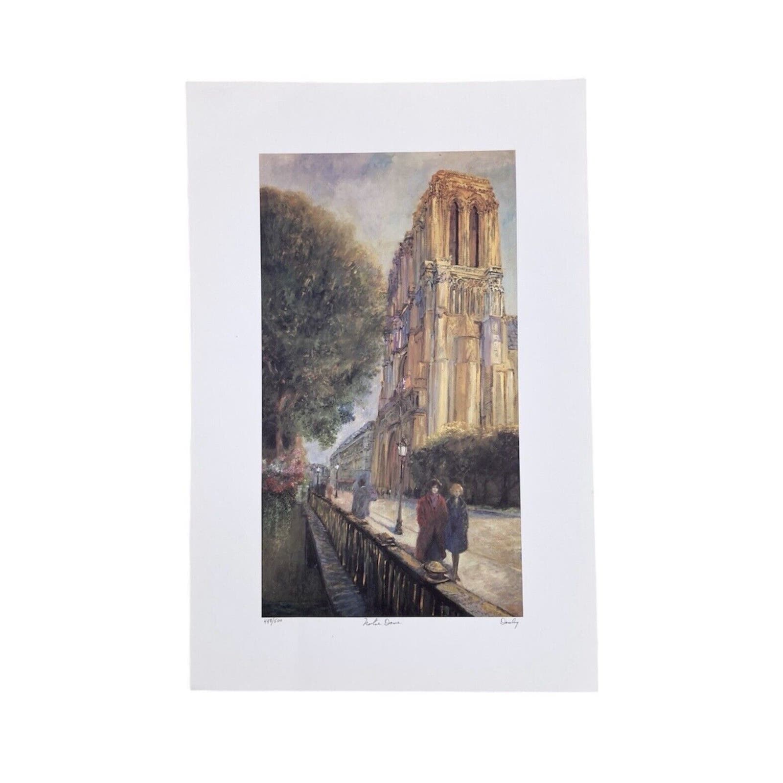 Joseph Dawley Norte Dame” Signed & Numbered Lithograph Print 448/500 25”X17”