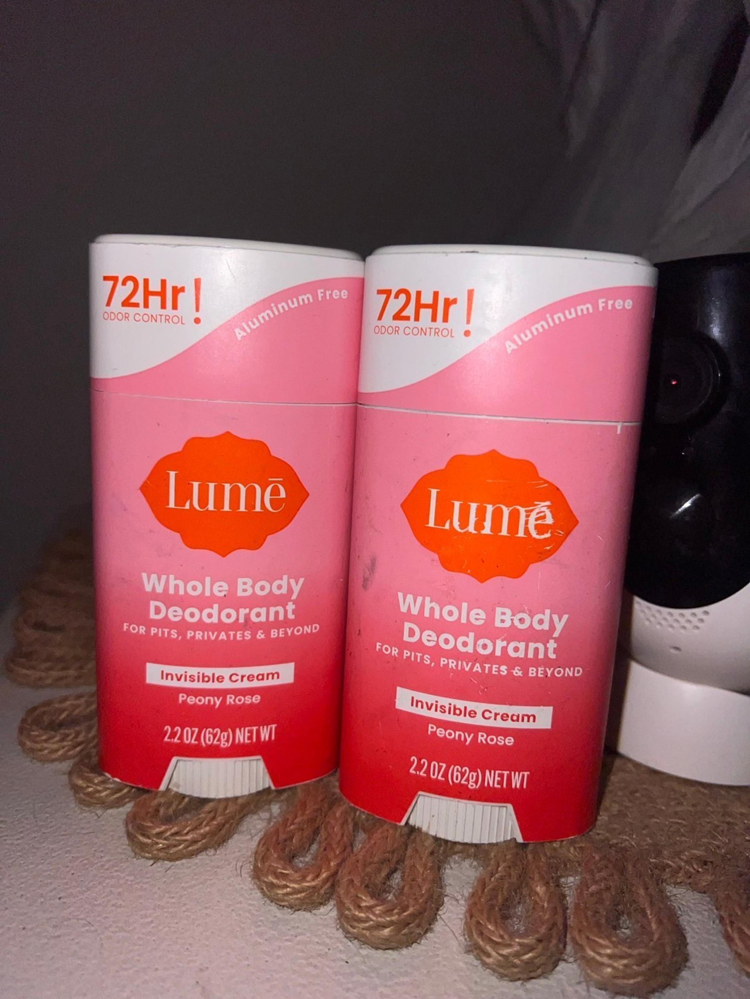 Lume peony rose 2x invisible cream deodorant