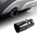 New Gunmetal Heart Shaped Stainless Steel Car Exhaust Pipe Muffler Tip STRAIGHT