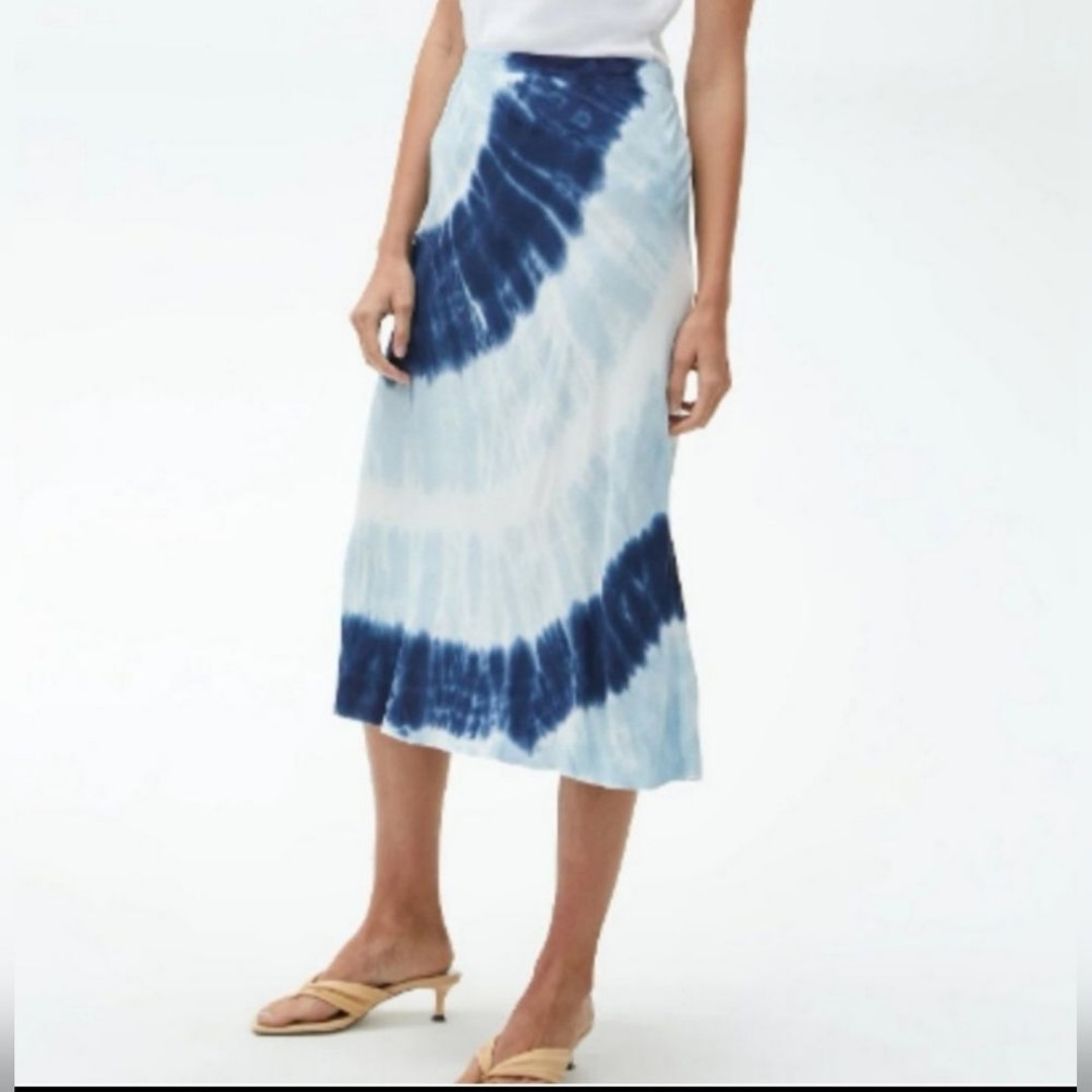 Michael Stars Tie Dye Midi Pull On Midi Skirt Size S Blue New