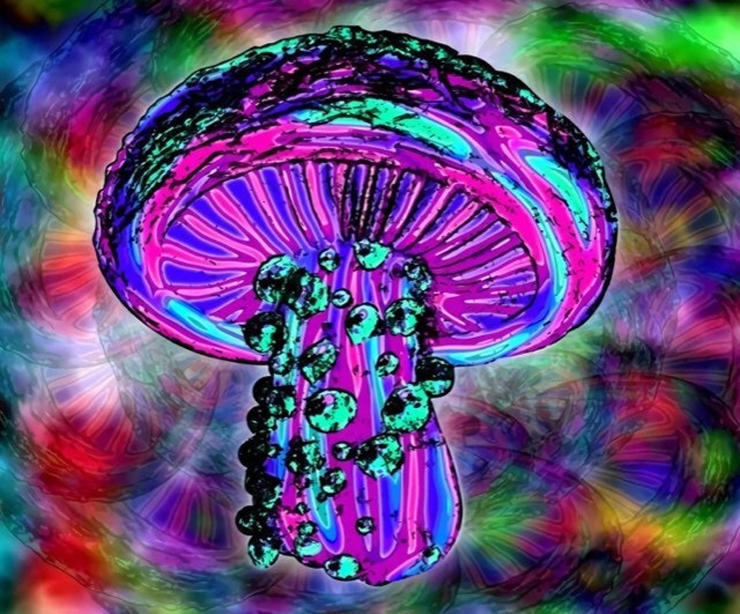 Purple Mushroom Tapestry