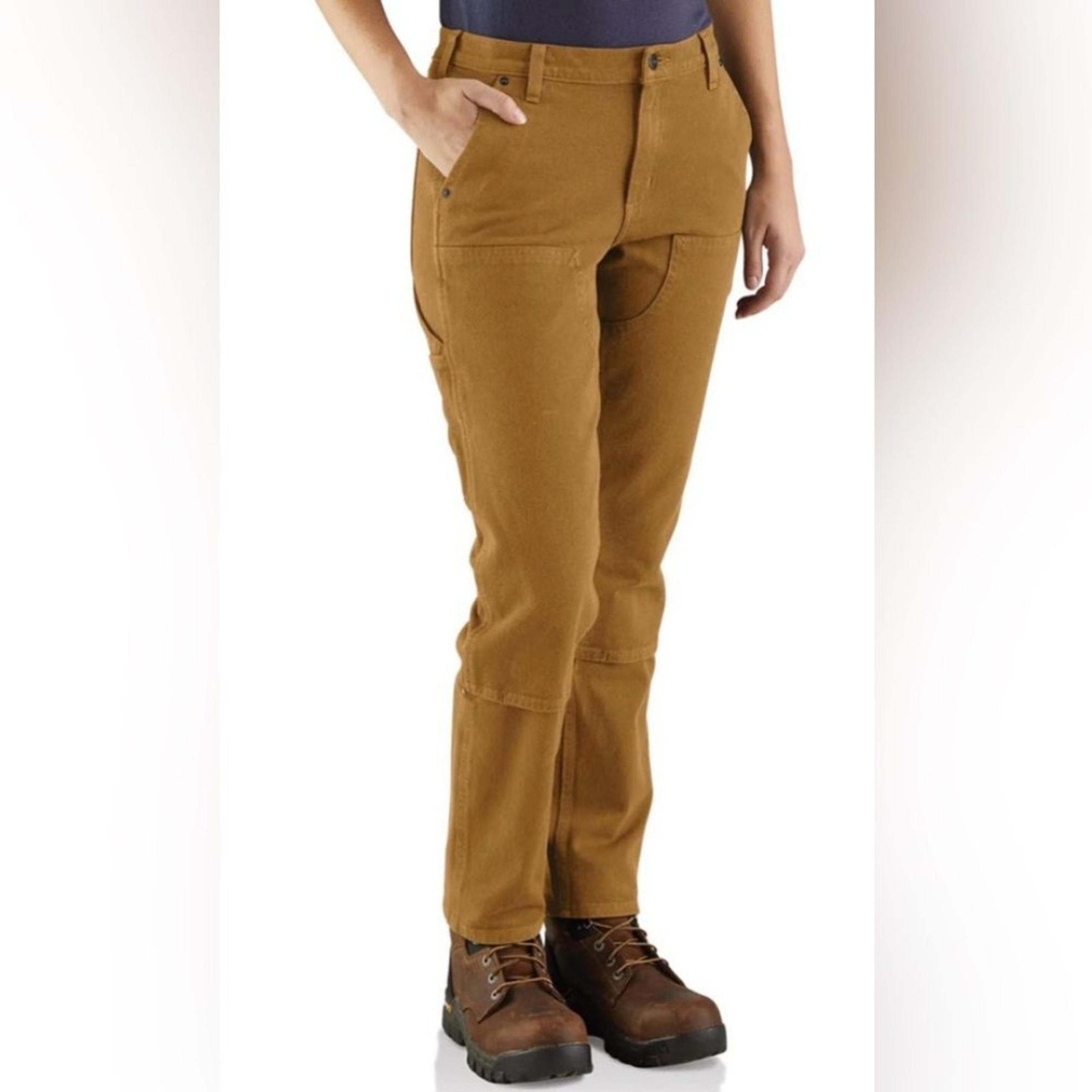 Carhartt Women's Rugged Flex Relaxed Fit Twill Double Front Work Pants Size 18R