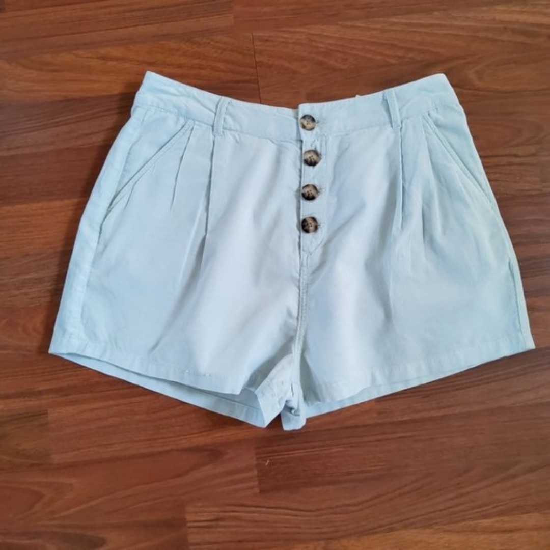 Volcom Pleated Corduroy High Waist Shorts Size 29