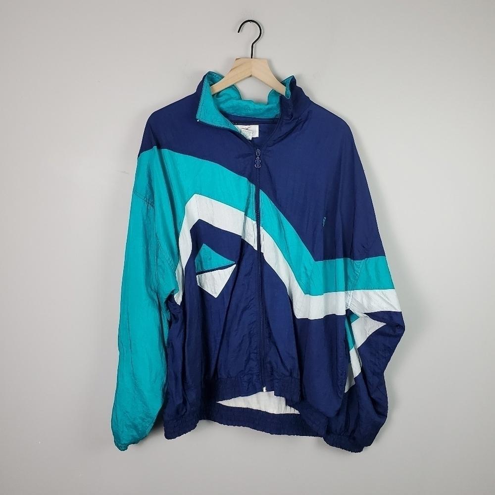 Bill Blass Blue Vintage Windbreaker XL