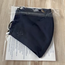 ❤️ Tory Burch Solid Navy Face Mask with Logo