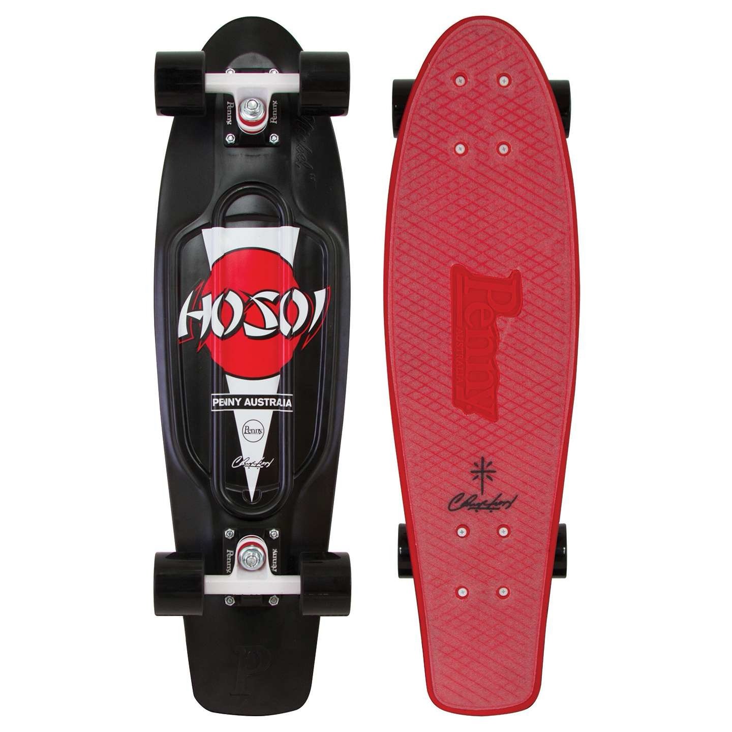Penny Board Australia Hosoi Signature Model Black & Red Nickel 27” Skateboard