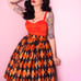 Ben Cooper Vixen Swing Skirt in Trick or Treat Print