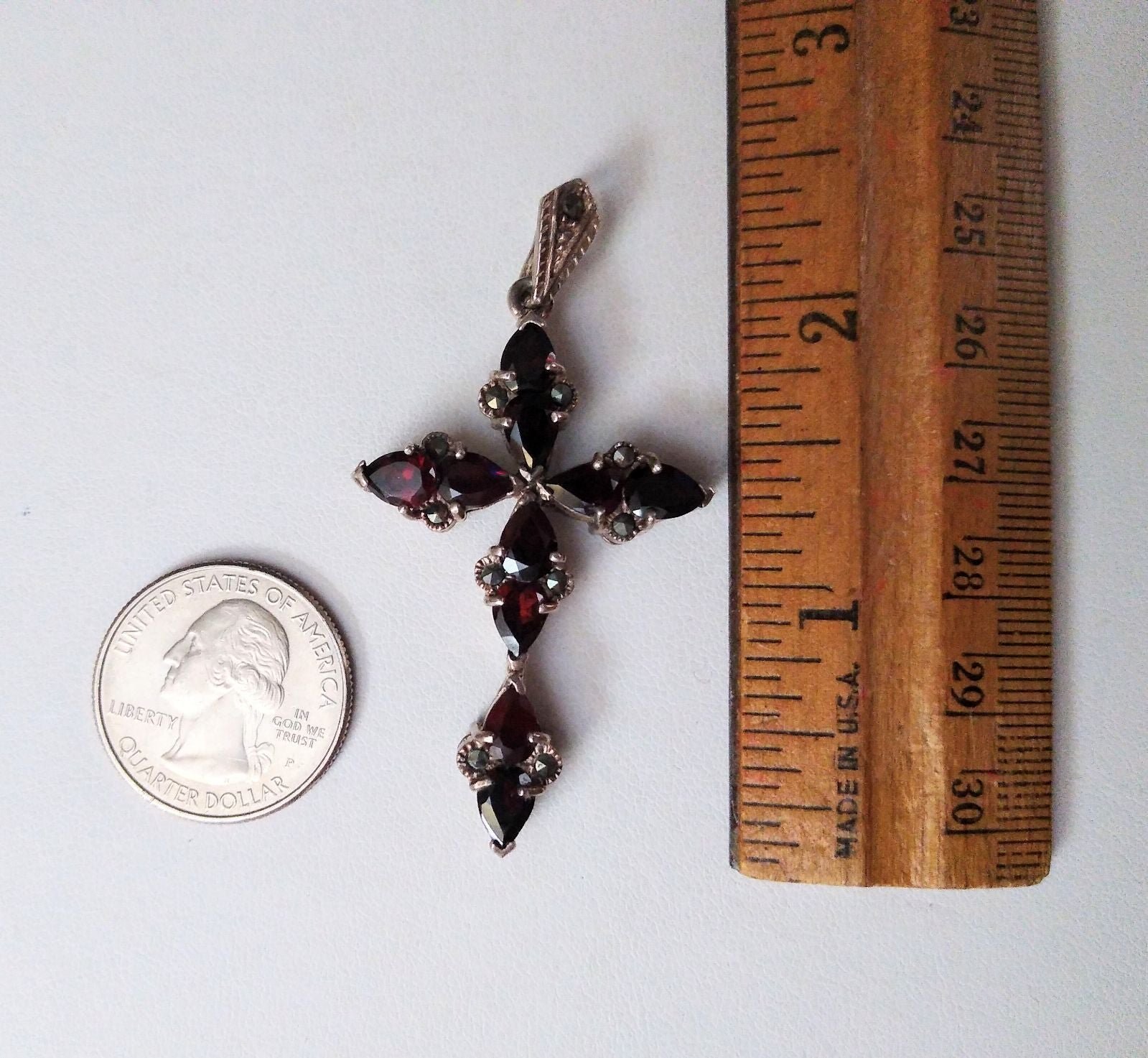 Vintage Sterling Silver Cross Pendant