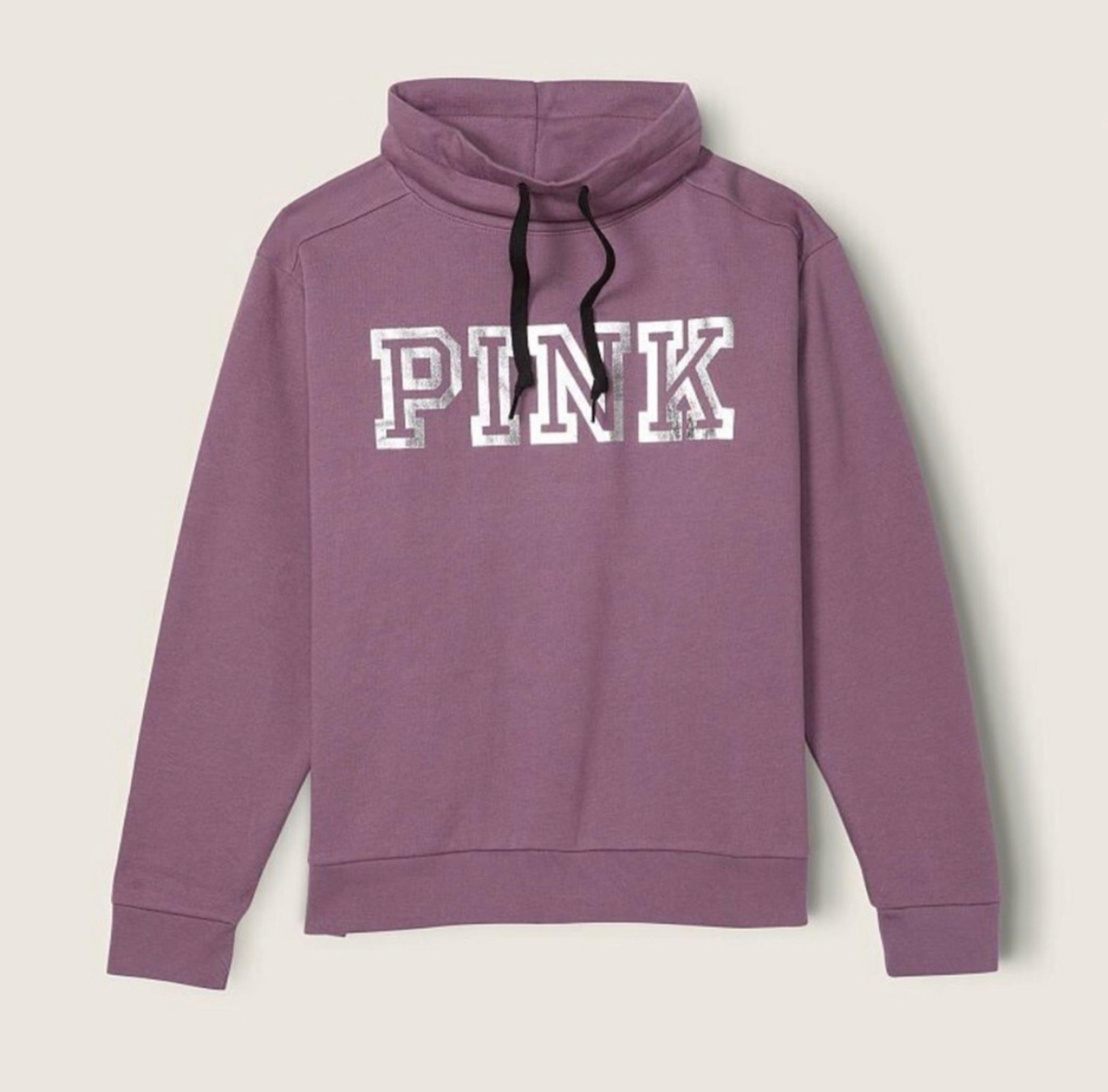 NWT PINK Victoria’s Secret Everyday Lounge Cowl Neck Pullover Sweatshirt