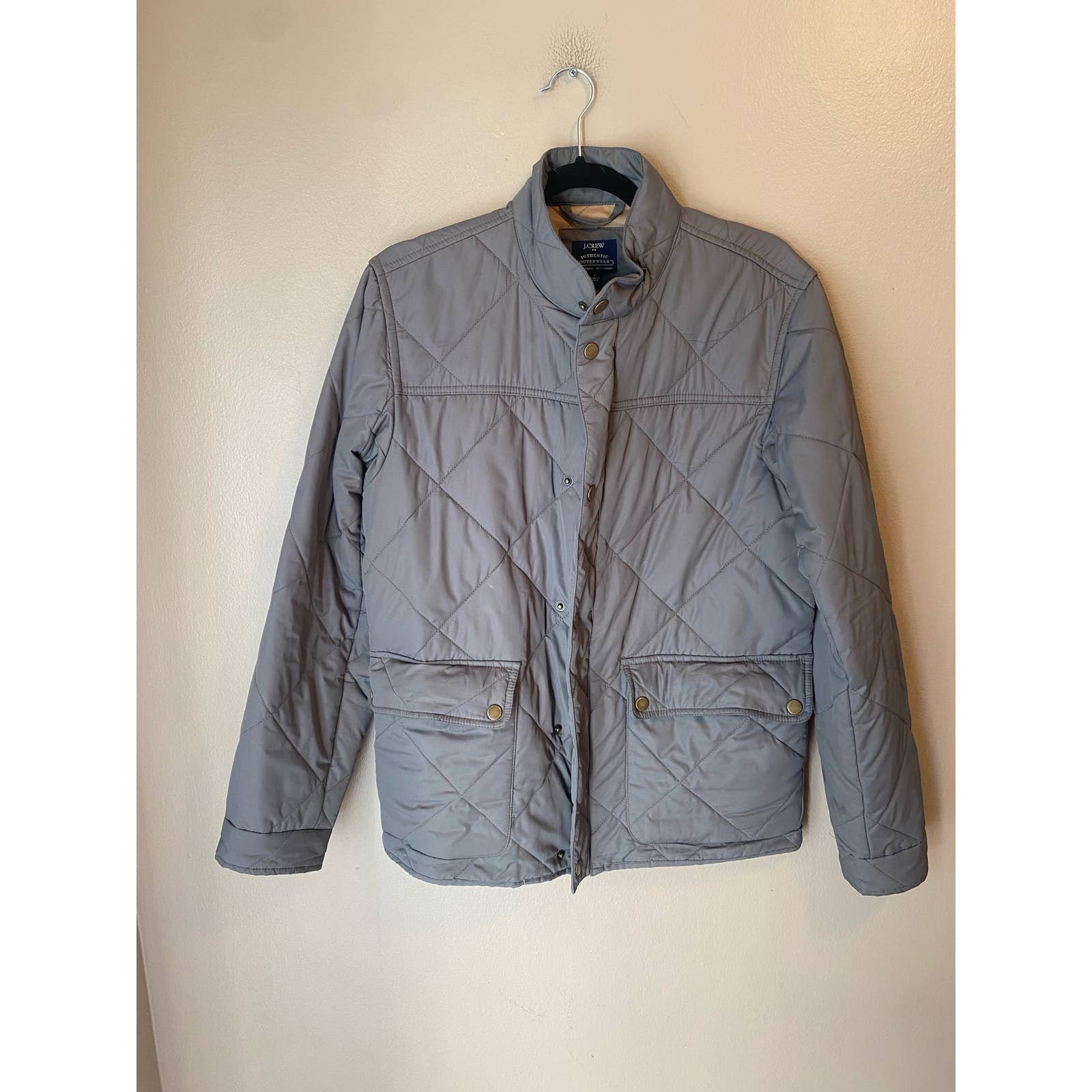 J. Crew Quilted Puffer Lightweight Casual Full Zip Jacket