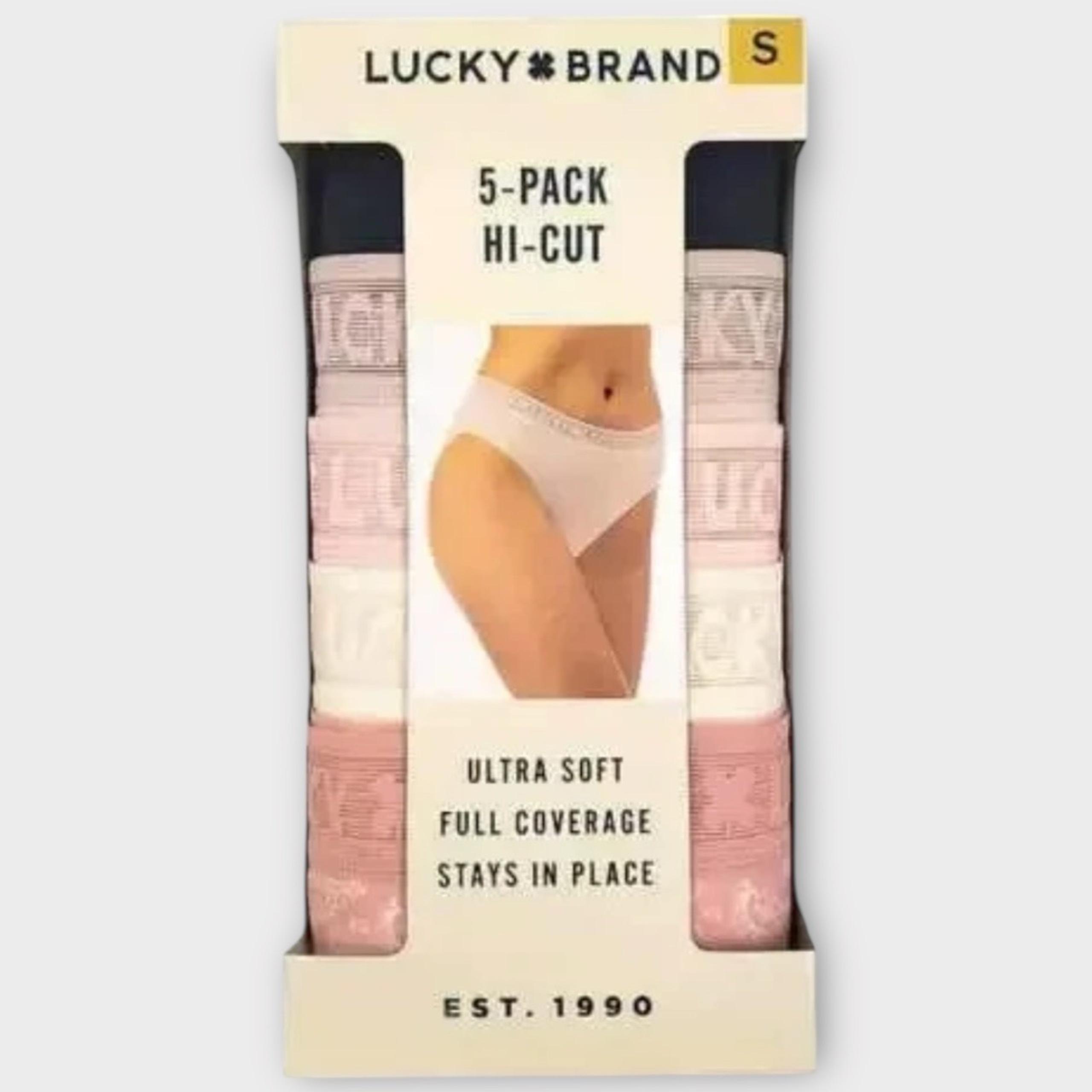 NEW Lucky Brand Women’s Hi-Cut Ultra Soft Panties – 4-Pack – Size Small