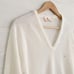 Vintage Arnold Palmer - Ivory V-neck acrylic pullover sweater, L
