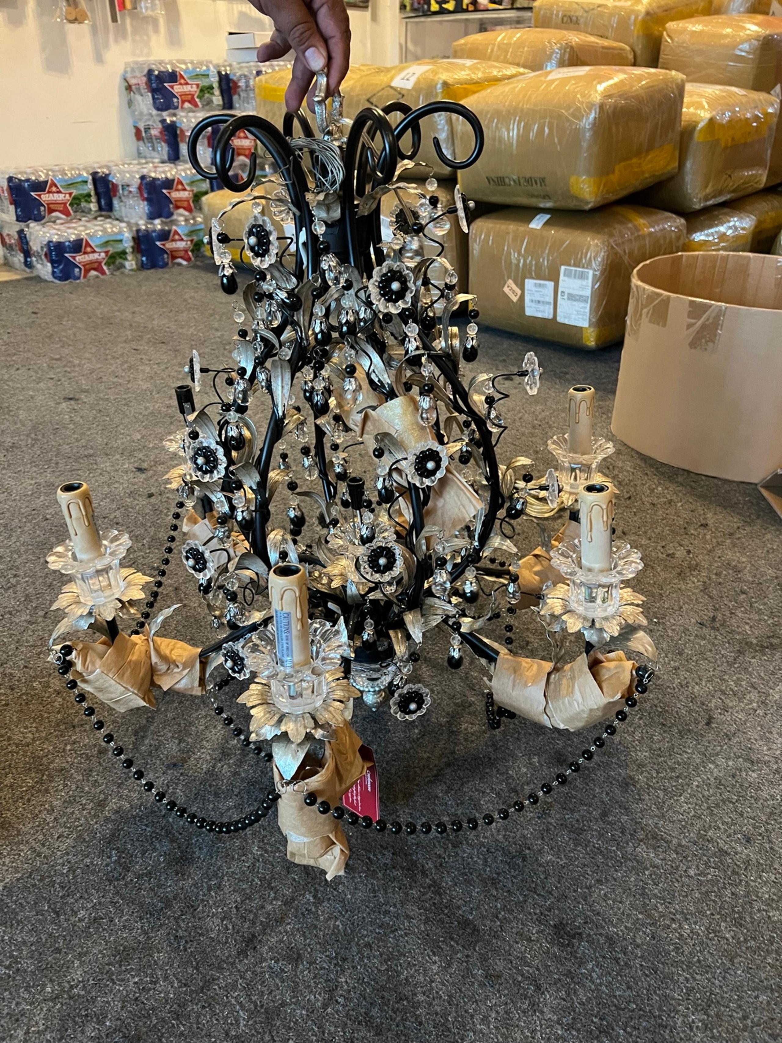 Silver chandelier