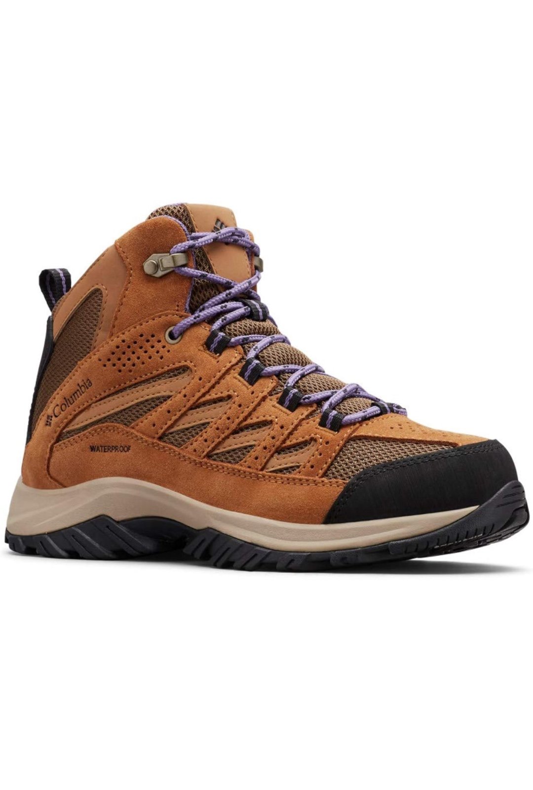 Columbia womens Crestwood Mid Waterproof Boot Hiking Shoe, Dark Truffle, Plum