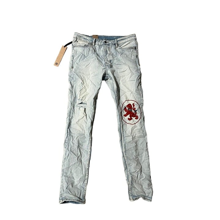 Ksubi Jeans Mens Chitch Slim Tapered Leg Mid-Long Rise Blue 240 Size 34/32