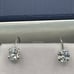 New 10KT White Gold Swarovski Leverback Earrings