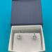 New 10KT White Gold Swarovski Leverback Earrings