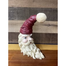 Vintage Santa Claus Crescent Man in the Moon Face Retro Resin 10” Tall