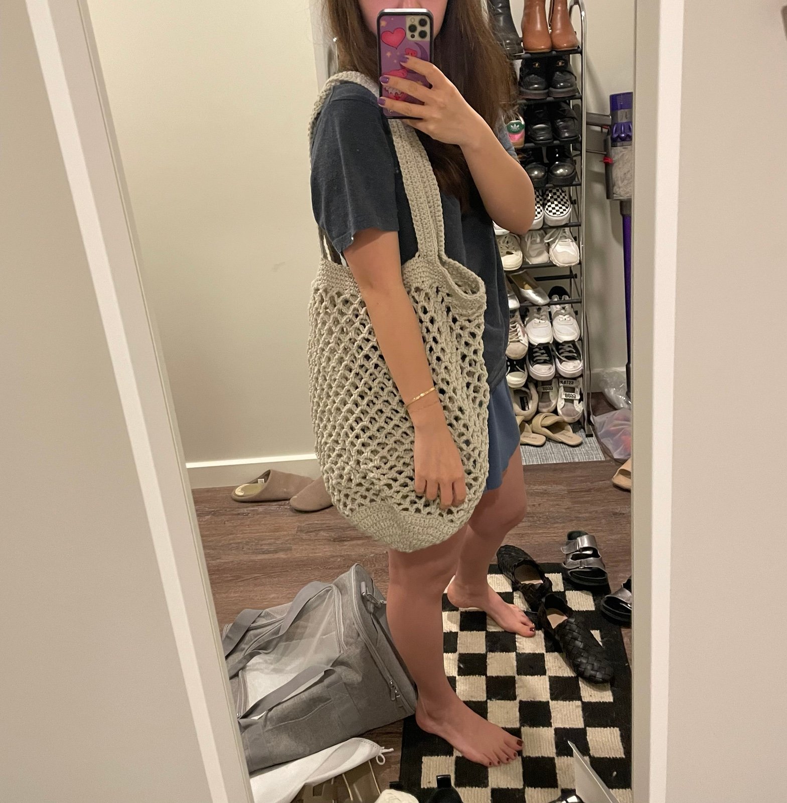 Knitted market bag