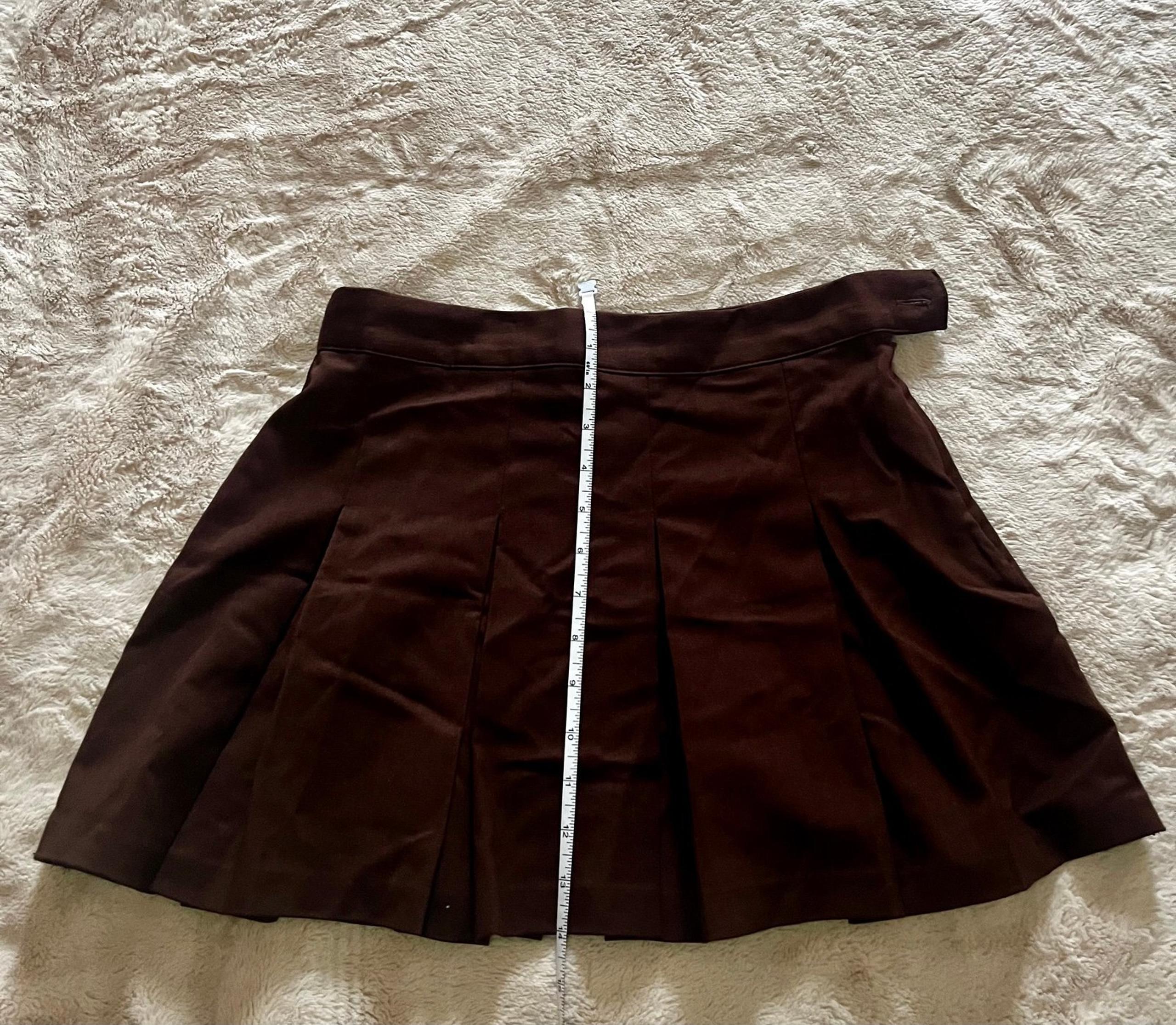 Divided H&M Women's Pleated Dark Brown Skirt, US Size 6