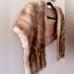 Vintage Papathoma Bros Mink Stole Wrap Fur Shrug Lined w/ Pockets Athens Greece