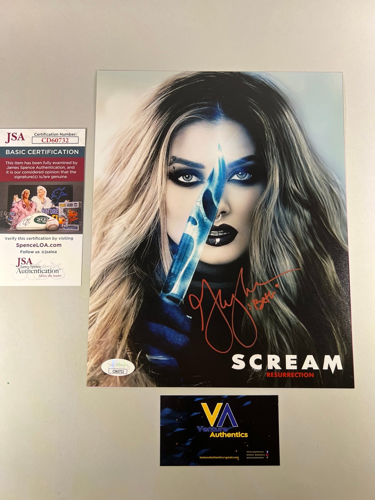Giorgia Whigham Signed SCREAM 8x10 Autograph w/ JSA COA