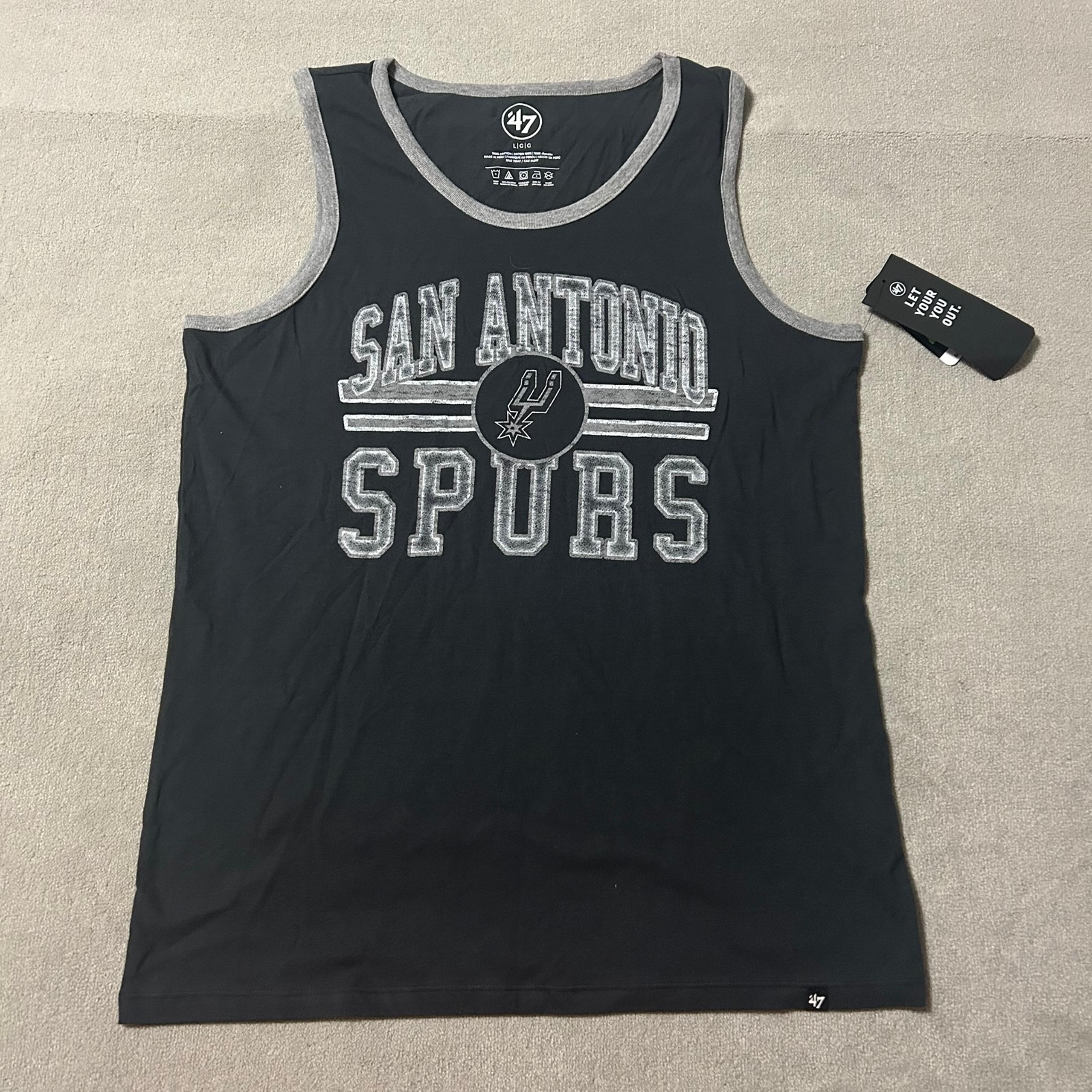 ‘47 Brand NBA San Antonio Spurs Basketball Tank Top - Men’s Size L *NEW*