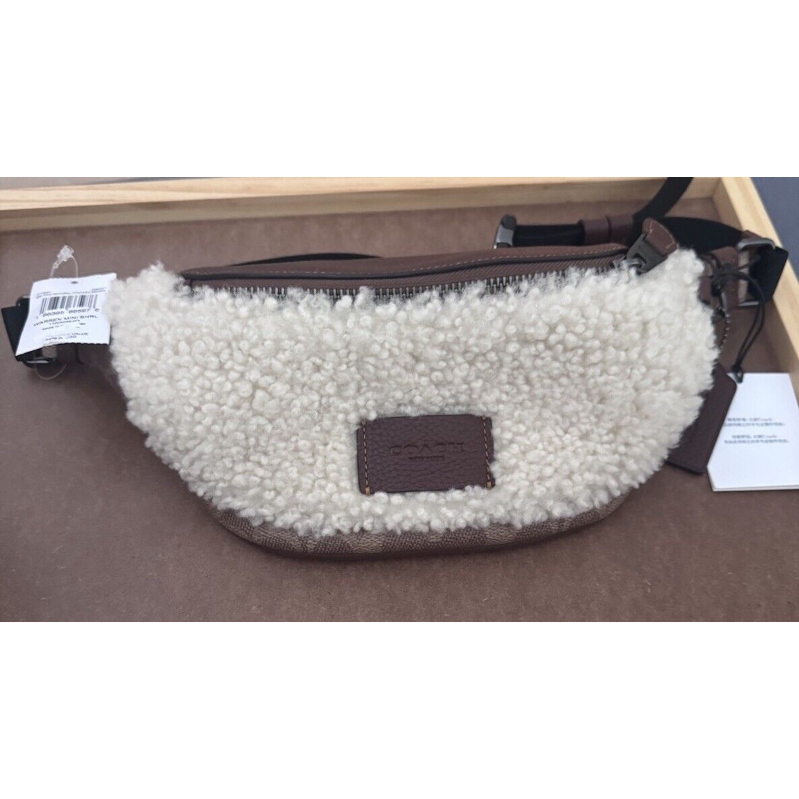 NWT Coach Warren Mini Belt Bag In Signature Canvas