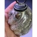 4 1/2 Vintage Crackle Mercury Glass Repr. Kugel Style Silver Ornament Christmas