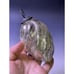 4 1/2 Vintage Crackle Mercury Glass Repr. Kugel Style Silver Ornament Christmas