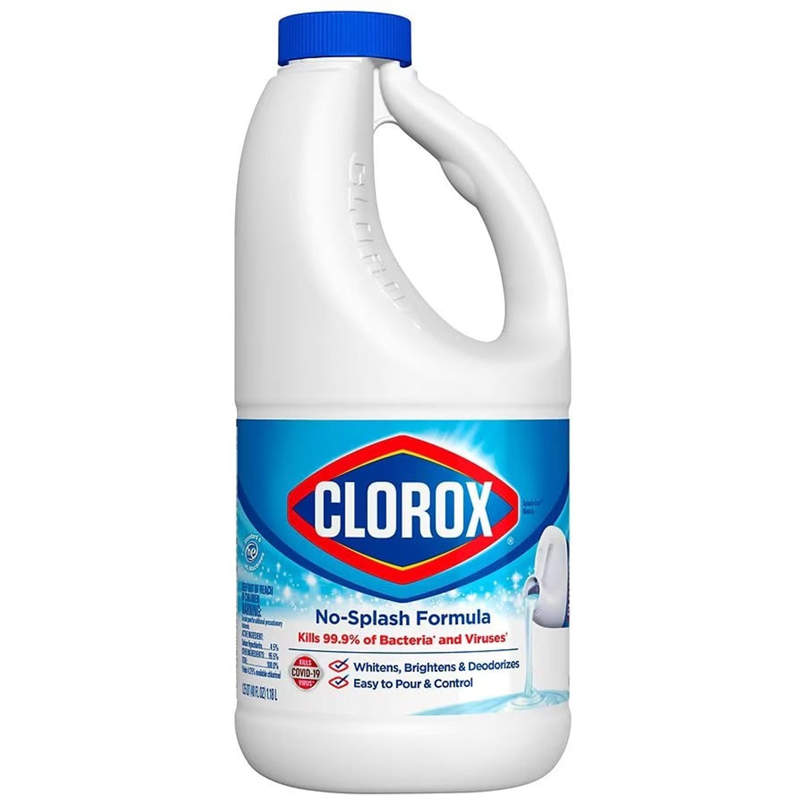 QTY 6 Clorox Splash-Less Disinfecting Bleach Regular40.0fl oz