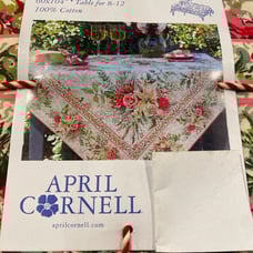 April Cornell Merry tablecloth 60x104” holiday nwt