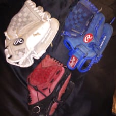 3 youth baseball gloves 11 1/2 inch