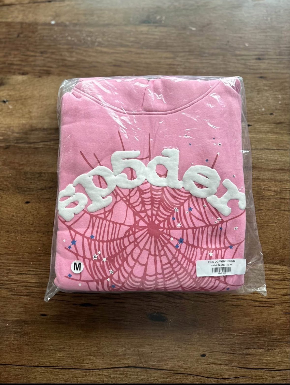 Sp5der OG Web Hoodie pink