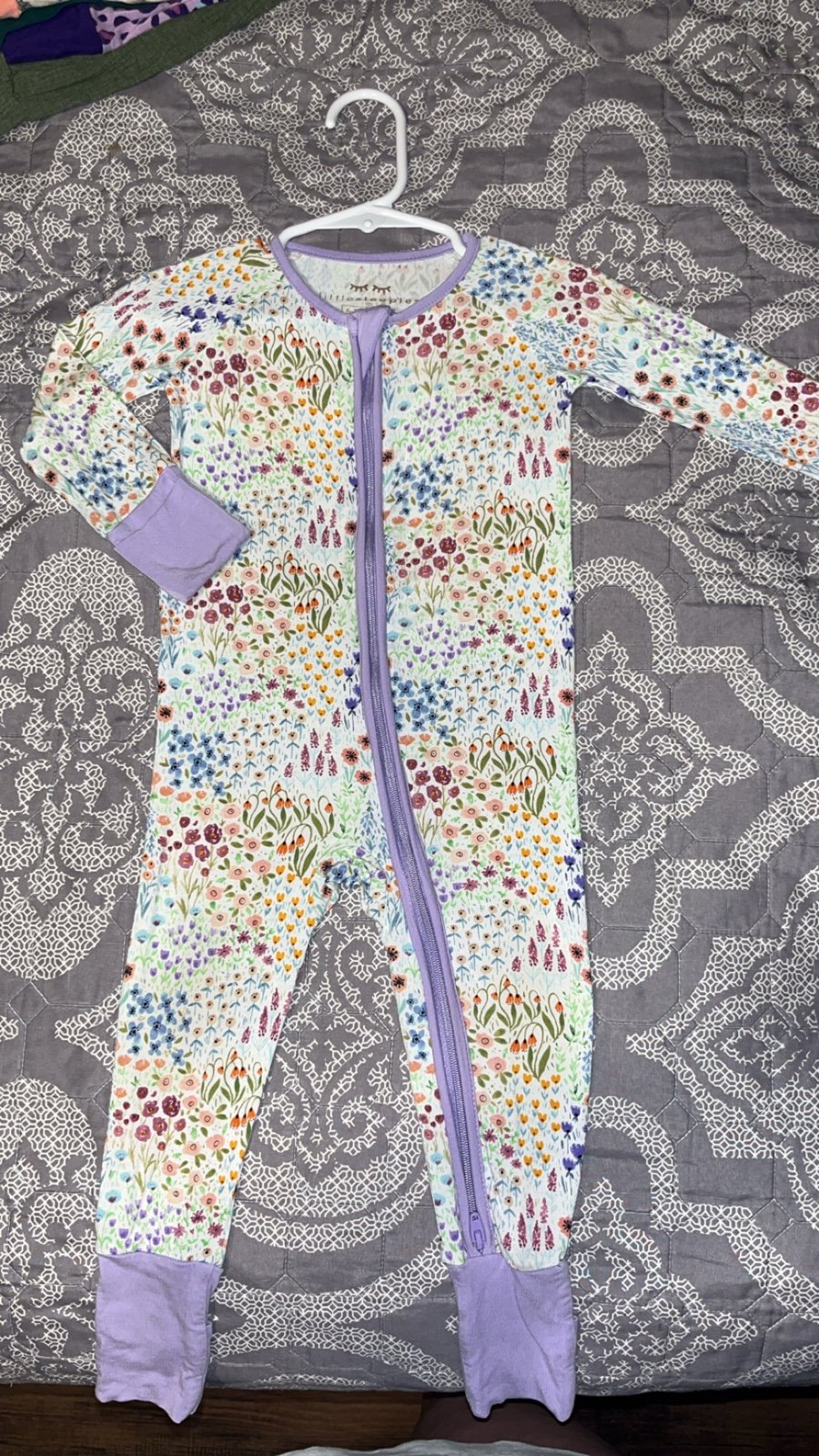6-12 Little Sleepies Flower Fields Zippy