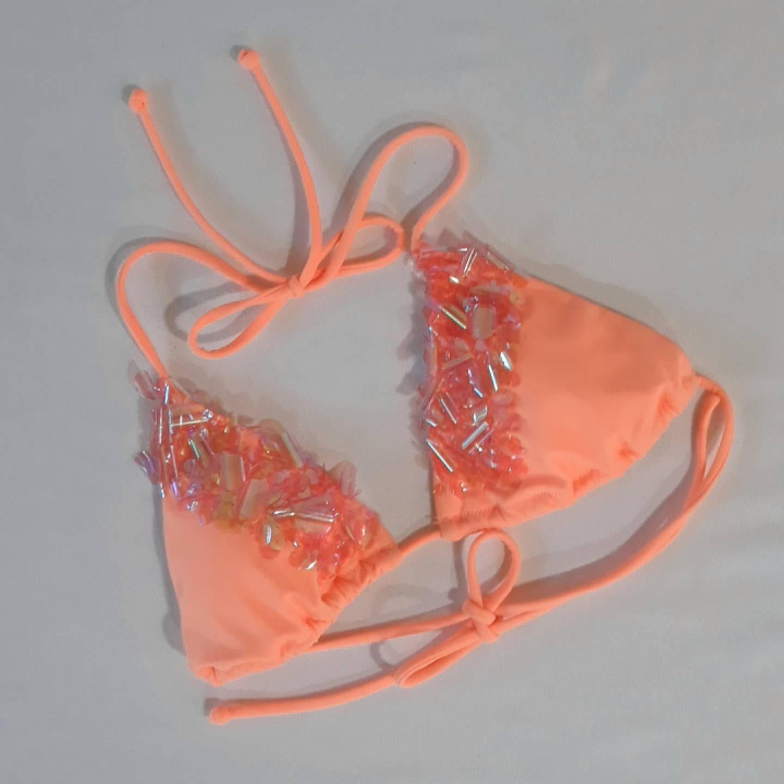 Victoria's Secret string bling bikini swim top