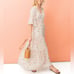 Tuckernuck The Ginger Floral Short Flutter Sleeves Maxi Dress Women’s Size XS