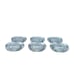 Bijan Set of 6 Vintage 1980s Clear Acrylic Lucite Apple Shaped Napkin Rings
