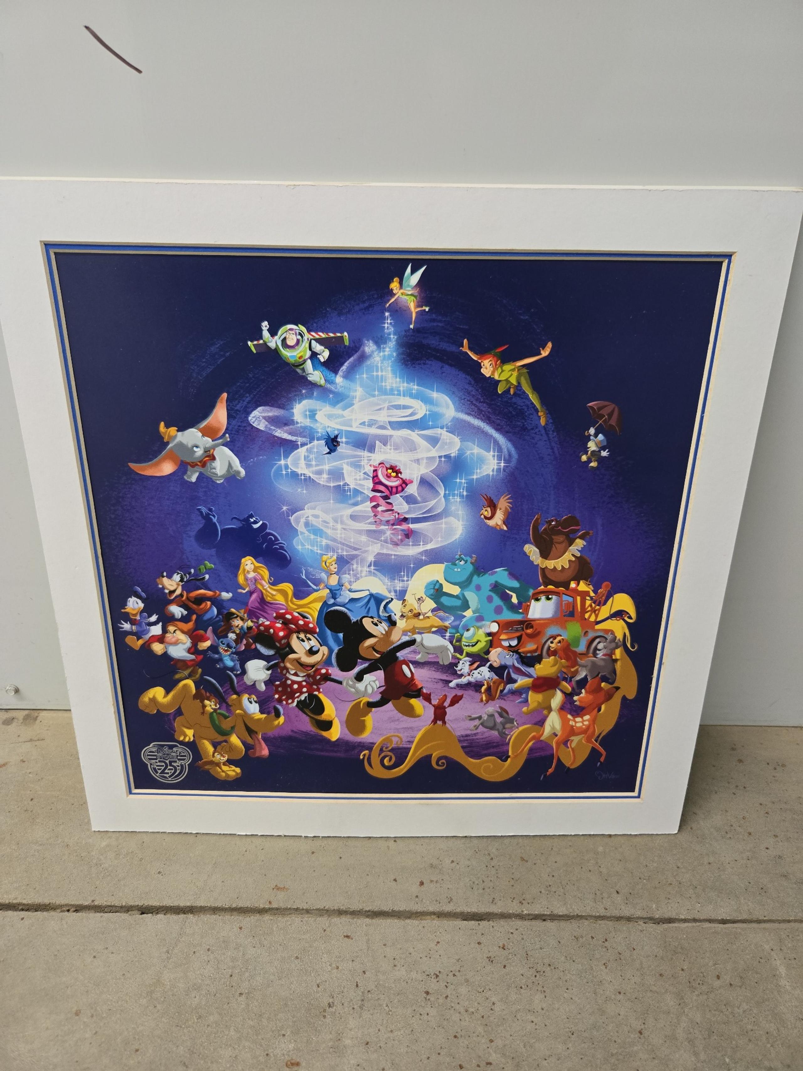 Disney Store 25th Anniversary Litho Limited 2500