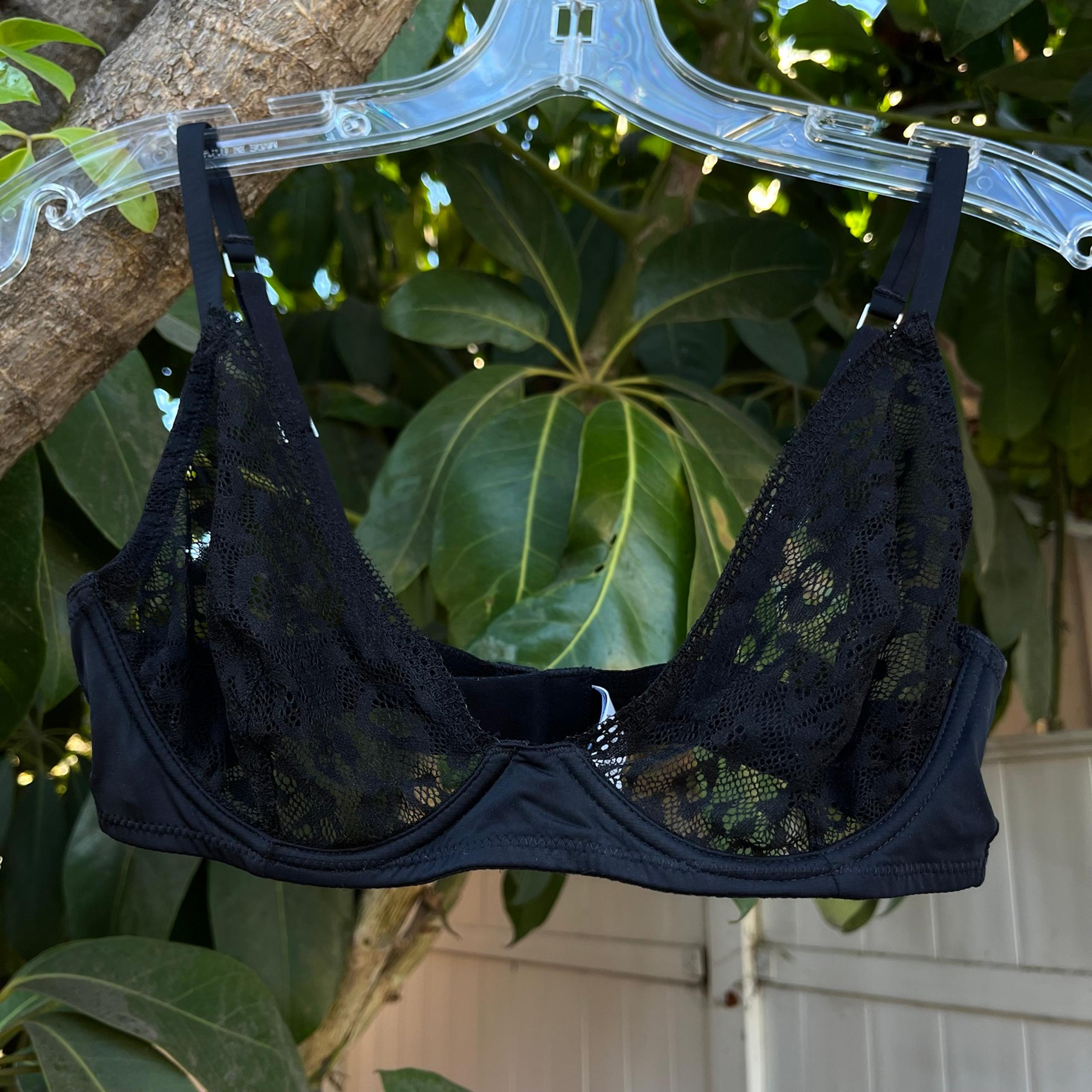 La Perla black leopard lace Bra.