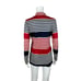 Vintage 70s Striped Top Women's M Red Blue Long Sleeve Zip Up Polo Shirt
