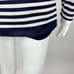Vintage 70s Striped Top Women's M Red Blue Long Sleeve Zip Up Polo Shirt