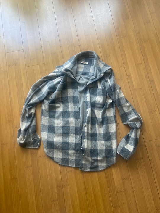 Faherty Button Down Long Sleeve Buffalo Plaid Blue Shirt - Women's XS