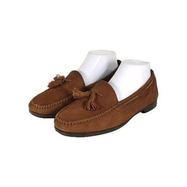 Salvatore Ferragamo Women's US 6,5 EE Leather Tassels Slip-On Loafer Moccasin